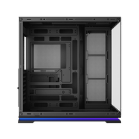 Boîtier de jeu PC ATX Mid-Tower OEM/ODM de pointe pour fabricants, double compartiment, avec éclairage LED intégré aux pieds