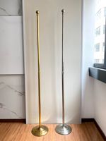 Drapeau télescopique en aluminium pour décoration de bureau avec fanion en polyester pour utilisation en salle de conférence