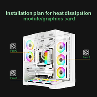 Boîtier ATX pour jeux vidéo, SPCC 0,7 mm, espace pour carte graphique de 430 mm, radiateur latéral supérieur de 360 mm, panneau latéral avant double vitrage