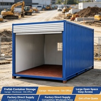 Conteneur préfabriqué personnalisé de 20 pieds pour entrepôt extérieur, atelier, centre commercial, jardin, abri de voiture, garage, abri, maison, avec porte à rouleaux respirante