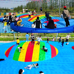 Brandneues Design hochwertige Indoor-Kinder springen Trampolin Schule Gastgeber Geburtstags feier aufblasen bunte Wasser injektion sbett - Product Image 4