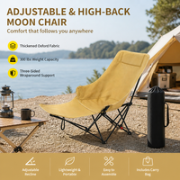 Chaise lune d'extérieur en acier au carbone, pliable et réglable, portable, pour camping, plage, pêche, pique-nique, pause déjeuner au bureau