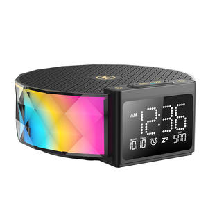 Réveil numérique de table pour la maison avec contrôle Wifi, lampe de chevet LED RGB, lampe de table, chargeur sans fil - Product Image 5