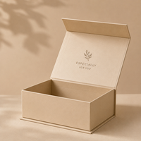 Boîtes d'expédition rigides magnétiques personnalisées kaki beige, écologiques, vides, en carton ondulé de luxe avec couvercle intérieur imprimé pour mariage