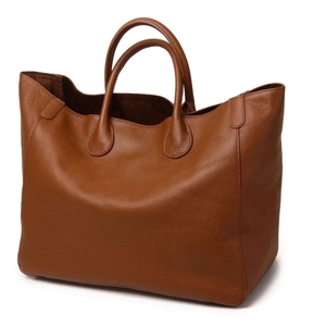 Sac fourre-tout spacieux en <span class=keywords><strong>cuir</strong></span> de vachette véritable grainé pour <span class=keywords><strong>femme</strong></span>, <span class=keywords><strong>souple</strong></span>, à ouverture supérieure, idéal pour le shopping, les trajets quotidiens et le travail - Product Image 1