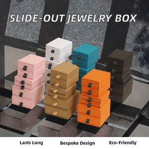 Customized Rigid Jewelry <b>Box</b> for Gifts Sliding Paper Cardboard Storage Solution with Sponge Lining for Necklaces Bracelets <b>Rings</b> - Product Image 2