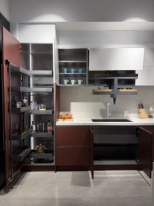 Ensemble d'armoires de cuisine en acier inoxydable 304 de haute qualité pour restaurant, étanche, en métal argenté et armoire à vin - Product Image 3
