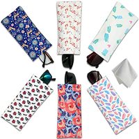 Pochette de lunettes Pu Portable Squeeze Top en cuir végétalien étui à lunettes souple sac de lunettes de soleil anti-rayures