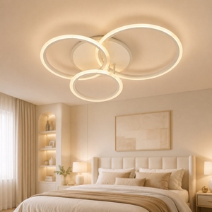 Lámpara de Techo Redonda LED Acrílica Moderna con Marco de Hierro, Iluminación para Sala de Estar, Alto CRI 90, Vida Útil de 50000 Horas - Product Image 2