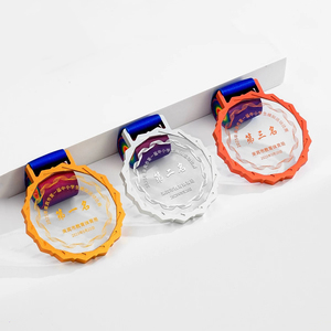 2026 年新款金银铜奖牌定制 UV 印花圆形奖牌玻璃奖杯儿童运动奖杯 - Product Image 4