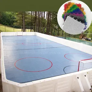 Hochwertiger rutsch fester UV-Risi stance aus Polypropylen mit langer Lebensdauer, ineinandergreifen der Rollhockey-Sportplatz im Freien