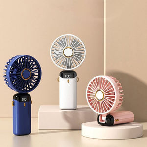 Ventilador de mano plegable con pantalla digital multifuncional personalizable OEM - Product Image 3
