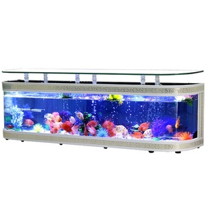 Meuble TV de luxe moderne de style européen avec <span class=keywords><strong>aquarium</strong></span> auto-nettoyant, écosystème ultra-silencieux, grand <span class=keywords><strong>aquarium</strong></span> en verre pour salon, multi-usages - Product Image 1