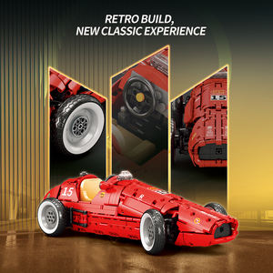 Modelo Champion <span class=keywords><strong>Formula</strong></span> 500 a escala <span class=keywords><strong>1</strong></span>:8, bloques de construcción, coche de carreras Retro con transmisión de 4 velocidades y motor de 4 cilindros - Product Image 5