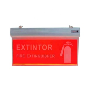 Luz led de emergencia recargable con letras rojas, señal de salida de fuego de 220V - Product Image 1