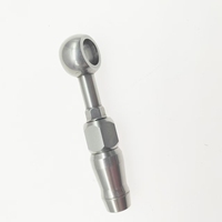 Ensemble de raccords banjo en acier inoxydable SUS316L poli miroir, 5 pièces, pour conduites de frein hydrauliques de moto haut de gamme