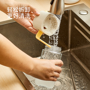 Glass Oil Bottle 500ml Automatic Lid Leak Proof Gravity Fed For Soy Sauce Vinegar Cooking Oil - Product Image 2