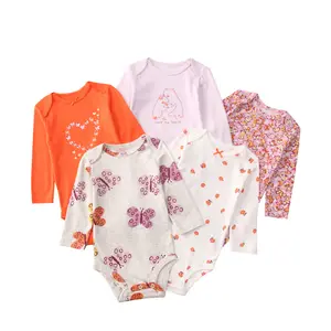 Baju bayi baju bayi Romper anak perempuan anak laki-laki 100% katun Jumpsuit bayi stok tersedia untuk pergi