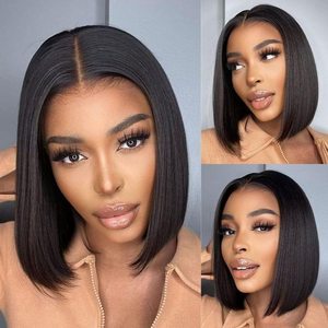 Extensions de cheveux, <span class=keywords><strong>coupe</strong></span> pixie ondulée, perruque bob avec fermeture en dentelle, <span class=keywords><strong>tresse</strong></span> <span class=keywords><strong>africaine</strong></span> avec cheveux de bébé - Product Image 5