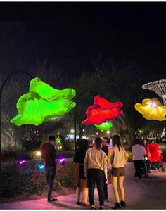 Apertura a induzione e chiusura luci motivo lampada rose per parco e Street Decoration Design elegante fiore - Product Image 5