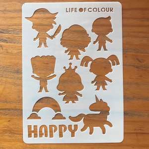 Pochoir en plastique pour enfants, bricolage, dessin, art, pochoir en plastique personnalisé, fournitures d'art, motifs - Product Image 6