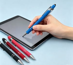 <b>Metal</b> Signature <b>Roller</b> Pen 2-in-1 Handwriting & Touch Screen Stylus Pen Ballpoint Pen Business Gift Large Quantity Ready Stock - Product Image 1