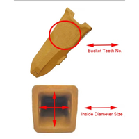 Dents de godet d'excavatrice 1u3352rc pour Cat 305 307 320d2, remplacement pour pelle rétrocaveuse, bulldozer, Hitachi, Volvo, outils d'excavation de roche