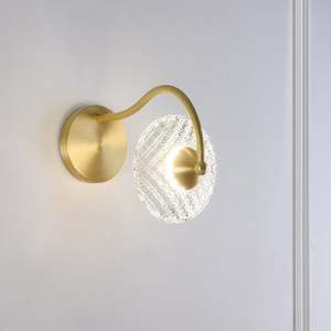 Nordique moderne minimaliste cuivre applique salon luxe fond mur allée lampe LED verre corps <span class=keywords><strong>Auto</strong></span> couleur chambre décor - Product Image 3