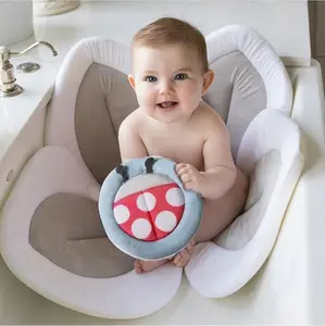 Grosir bantal mandi bayi baru lahir dapat dilipat bak masukan tidak licin bunga kreatif alas mandi bayi