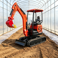 Mini-excavatrice à oscillation zéro 1980 kg, petite pelle sur chenilles, flèche déportée en option, lame de bouteur standard