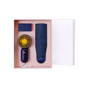 Portable Fan & Umbrella <b>Gift</b> Set Compact Handheld Fan Foldable Umbrella with Logo - Product Image 1