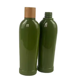 חם מכירה מותאם אישית צבע ירוק 8 עוז מחמד בקבוק צורה עיצוב חדש עם דיסק העליון קרם גוף צלחת פלסטיק