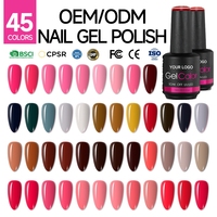 Vernis à ongles gel couleurs mélangées, gel UV LED à retirer par trempage, haute couvrance, marque privée personnalisée, prix de gros professionnel direct usine