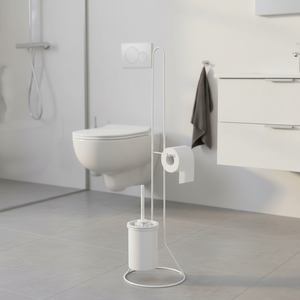 MSV 140466 - Set WC in Metallo e Acciaio Inossidabile, 30 x 20 x 110 cm - Product Image 3