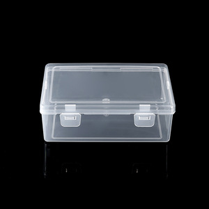 Transparent Storage Box PP <b>Plastic</b> Flip Top Desktop Jewelry Organizer Small Parts Container 701 Model - Product Image 3