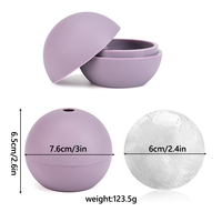 Moldes de Silicona Ecológicos en Forma de Rosa para Cubitos de Hielo con Logotipo Personalizado, Crea Esferas de Hielo para Whisky de 2.5 Pulgadas