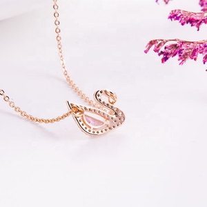 Nueva llegada <span class=keywords><strong>Cisne</strong></span> 18K oro rosa collar de moda para <span class=keywords><strong>el</strong></span> regalo de las mujeres al por mayor - Product Image 6