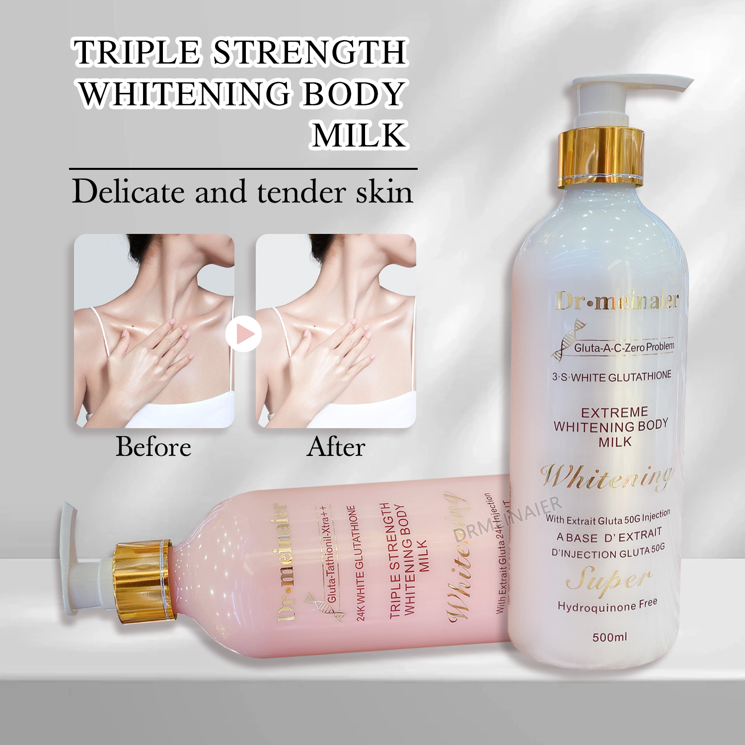 glutathione 24k lotion 600ml GLUTA-C Body Sun Cream 2-in-1 Moisturizing Body Lotion Leaves Fragrance, Refreshing and Moisturizing OEM Custom Glutathione Beauty Moisturizing