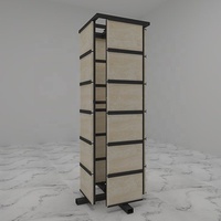 Présentoir rotatif de pouces en pierre à Quartz, panneau d'échantillon de carreaux, soutien-gorge d'aile en marbre, présentation de carreaux en mosaïque