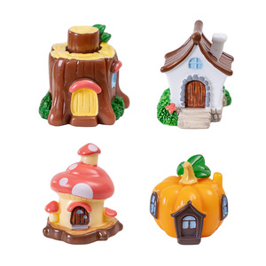Micro Landscape Cartoon Mushroom Pumpkin House Miniatures Cake Accessories Resin Small Dollhouse for <b>Mini</b> Fairy Garden Ornament - Product Image 5