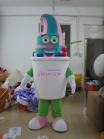 Costume de Mascotte Crème Glacée Publicitaire Blue Sky pour Adultes - Qualité Peluche pour Carnavals et Événements, Matériau EVA