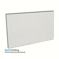 Plaque de plâtre perforée résistante à l'humidité 12,5 mm, panneau de plafond en gypse à prix abordable, perforation pour insonorisation, cloison sèche
