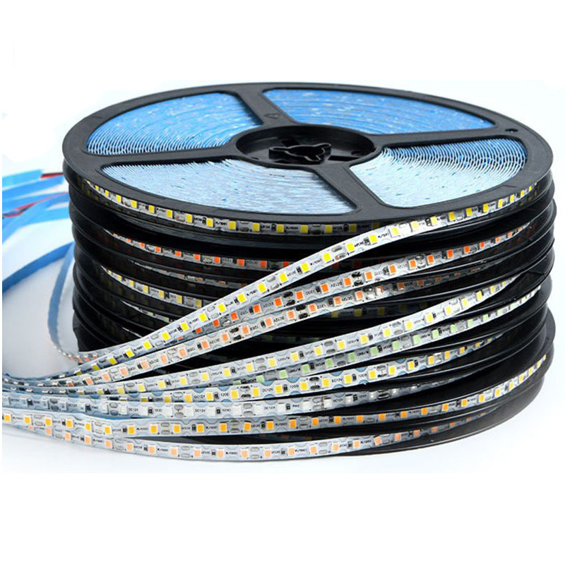 High Brightness DC 12V Thin LED Strip Light Flexible 120LED 2835 LED Strip Warm White IP67 PVC Landscape for Garden ROHS 5M