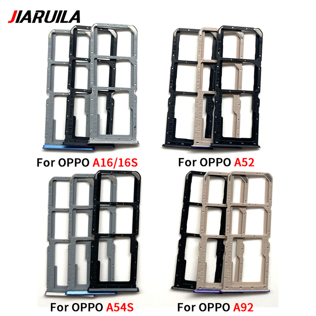 Dual Sim Tray Holder for Oppo A16 A16S A52 A54S A72 5G A92 A96 4G Sim Card Slot Tray Adapter Cell Phone Spare Replacement Parts