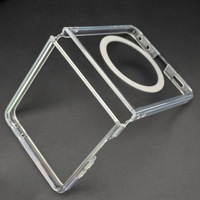 Coque de protection antichoc magnétique pour téléphone portable Samsung Galaxy Z Flip 8 7, coque arrière transparente en PC rigide