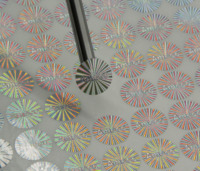 Logotipo holográfico antifalsificación reflectante impreso en color Sticker3D Impresión en relieve Holograma troquelado con láser
