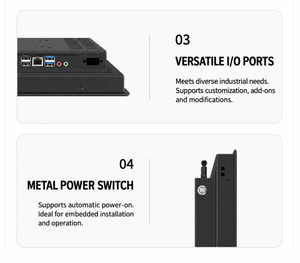 Panel PC Industrial con Pantalla Táctil Capacitiva Integrada BKHD de 12.1 Pulgadas, I3 3217U, I5 7300U, J6412, I5 10210U, Computadora HMI - Product Image 4