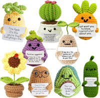 Jouets en tricot en forme d'arachide positifs et amusants, en laine, en crochet, en peluche émotionnelle, cadeaux de soutien positif et décoration d'encouragement