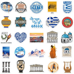 50 autocollants touristiques de la Grèce, de la cité d'Athènes, souvenirs de <span class=keywords><strong>voyage</strong></span> grecs - Product Image 5