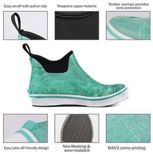 Bottes <span class=keywords><strong>de</strong></span> pêche camouflage en caoutchouc néoprène pour hommes, bottes <span class=keywords><strong>de</strong></span> <span class=keywords><strong>pluie</strong></span> <span class=keywords><strong>de</strong></span> boue <span class=keywords><strong>de</strong></span> cheville à la mode pour la Marine - Product Image 5